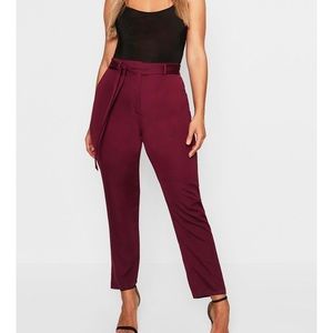 Satin tie waist pants